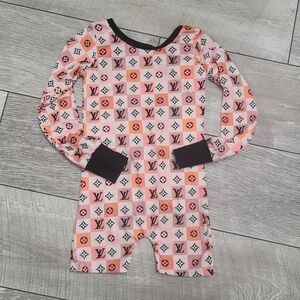 Louis Vuitton Pink and Orange Logo Jumpsuit